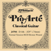 J4704 Отдельная 4-ая струна для акустической гитары, бронза 80/20, 029, D'Addario