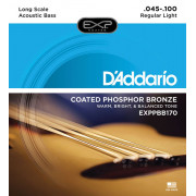 EXPPBB170 Coated Phosphor Bronze Комплект струн для акуст.бас-гитары, с покрытием, 45-100, D'Addario