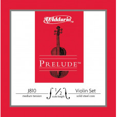 J810-1/2M-B10 Prelude Струны для скрипки размером 1/2, среднее натяжение, 10 комплектов, D'Addario