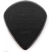 471R3S Max-Grip Nylon Jazz III Медиаторы 24шт, толщина 1,38мм, черные, Dunlop