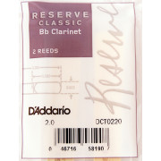 DCT0220 Reserve Classic Трости для кларнета Bb, размер 2.0, 2шт., Rico