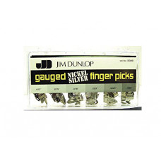 3020 Nickel Silver Коробка медиаторов на палец, 120шт, нейзильбер, 6 толщин, Dunlop