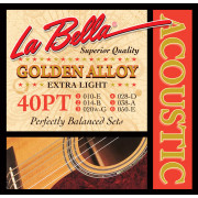 40PT Комплект струн для акустической гитары 10-50 La Bella
