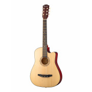 38C-M-BK Акустическая гитара, с вырезом, черная, Cowboy