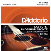 EFT13 FLAT TOPS Струны для акустической гитары фосфорная бронза 16-56 D`Addario