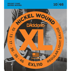 EXL110 XL NICKEL WOUND Струны для электрогитары Regular Light 10-46 D`Addario