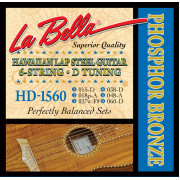 HD-1560 Комплект струн для слайд-гитары, строй D, фосфорная бронза, 15-60, La Bella