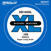 XB105SL Nickel Wound Отдельная струна для бас-гитары, никелированная, .105, Super Long, D'Addario