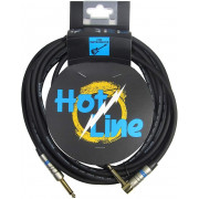 Инструментальный кабель LEEM с угловым коннектором, Jack 6.3, 6м (HOT-6.0SL) 