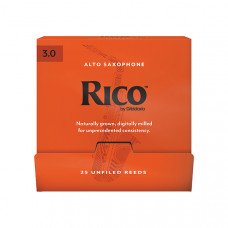 RJA0130-B25 Rico Трости для саксофона альт, размер 3.0, 25шт в индивидуальной упаковке, Rico
