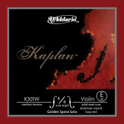 K301W Kaplan Отдельная струна Е/ми для скрипки размером 4/4, среднее натяжение, D'Addario
