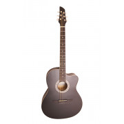 C931-BK Акустическая гитара, с вырезом, черная, Caraya