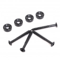 Крепление грифа Musiclily, 4 втулки и 4 винта, черные (MX0883BK-4) 