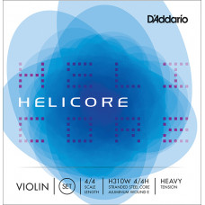 H310W-4/4H Helicore Комплект струн для скрипки размером 4/4, сильное натяжение, D'Addario