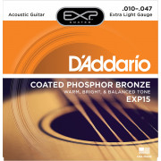 EXP15 COATED PHOSPHOR BRONZE Струны для акустической гитары Extra Light 10-47 D`Addario