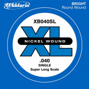 XB040SL Nickel Wound Отдельная струна для бас-гитары, никелированная, .040, Super Long, D'Addario