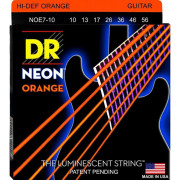 NOE7-10 Neon Orange Комплект струн для 7-струнной электрогитары, никелированные, с покр. 10-56, DR