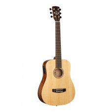 Earth-Mini-E-ADK Электро-акустическая гитара 3/4, цвет натуральный, с чехлом, Cort