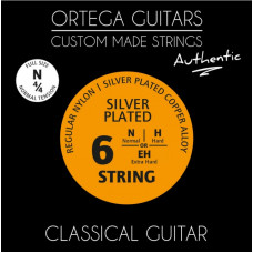 NYA44N Authentic Комплект струн для классической гитары 4/4, посеребренная медь, Ortega