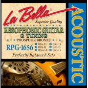 RPG-1656 Resophonic Phosphor Bronze Комплект струн для резонаторной гитары, ф/б, 16-56, La Bella