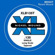 XLB135T Nickel Wound Tapered Отдельная струна для бас-гитары, никелированная, .135, D'Addario