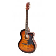 C901T-BS Акустическая гитара, с вырезом, санберст, Caraya
