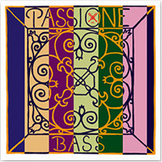 349000 Passione Solo Комплект струн для контрабаса размером 3/4, сталь, среднее натяжение, Pirastro