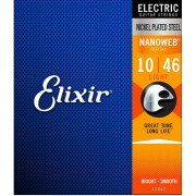 12052 NANOWEB Комплект струн для электрогитары, Light, 10-46, Elixir