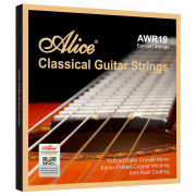 AWR19-H Комплект струн для классической гитары, сильное натяжение, посеребренные, Alice