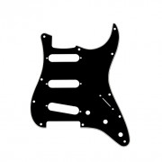 Панель (pickguard) Musiclily для стратокастера серий Modern Style, S-S-S, трехслойная, черная (MX0112) 