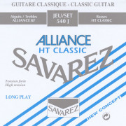 Струны Savarez Alliance HT Classic для классической гитары, сильное натяжение, посеребреные (540J) 
