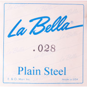 PS028 Отдельная стальная струна без оплетки, сталь, 028, La Bella