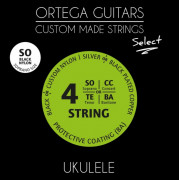 UKSBK-SO Select Комплект струн для укулеле сопрано, черный нейлон, с покрытием, Ortega