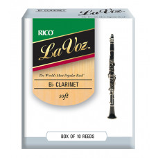 RCC10SF La Voz Трости для кларнета Bb, мягкие (Soft), 10шт, Rico