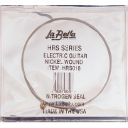 HRS018 Отдельная струна для электрогитары, никелированная круглая оплетка, 018, La Bella