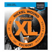 Струны D'Addario Nickel Wound Bass 50-120 (EXL160BT XL) 