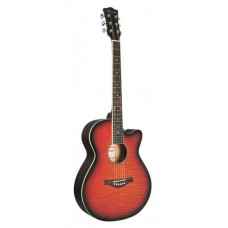 Акустическая гитара Caraya 40 с вырезом, тигровая текстура, цвет санберст (F511-BS)