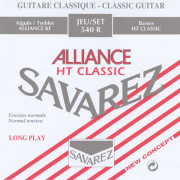 Струны Savarez Alliance HT Classic для классической гитары, сильное натяжение, посеребреные (540R) 