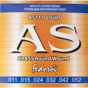 AS111 Brass Round Wound Комплект струн для акустической гитары, латунь, 11-52, Fedosov