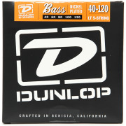 DBN40120 Комплект струн для 5-струнной бас-гитары, никелированные, Light, 40-120, Dunlop