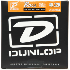 DBN40120 Комплект струн для 5-струнной бас-гитары, никелированные, Light, 40-120, Dunlop
