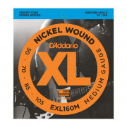 EXL160M Nickel Wound Комплект струн для бас-гитары, Medium, 50-105, Medium Scale, D'Addario