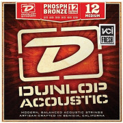 DAP1252J Комплект струн для 12-струнной акустической гитары, фосф.бронза, Medium, 12-52, Dunlop