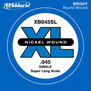 XB045SL Nickel Wound Отдельная струна для бас-гитары, никелированная, .045, Super Long, D'Addario