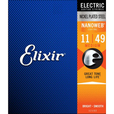 12102 NANOWEB Комплект струн для электрогитары, Medium, 11-49, Elixir