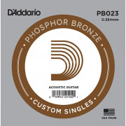 PB023 Phosphor Bronze Отдельная струна для акустической гитары, фосфорная бронза, .023, D'Addario