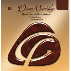 DM2206 Vintage Bronze Комплект струн для 12-струнной акустической гитары, 12-54, Dean Markley