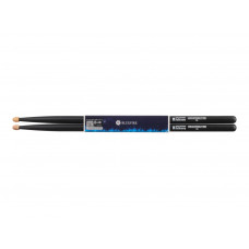 Барабанные палочки HUN Colored Series Bluefire 5A BLACK, орех гикори, черные, деревянный наконечник (10104002) 