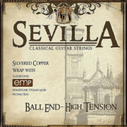 8452 Комплект струн для классической гитары, посеребренные, сильное натяжение, с покрытием, Sevilla