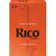 REA1030 Rico Трости для кларнета бас, размер 3.0, 10шт, Rico